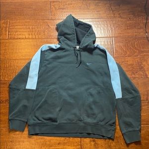 Nike Hoodie- Medium - Black/Blue